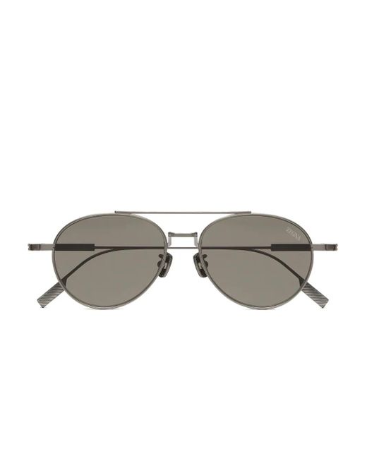 Zegna Getönte Pilotenbrille in Gray für Herren