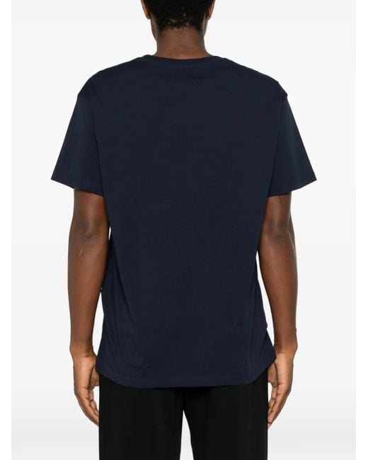 Vivienne Westwood Blue Orb-Embroidered Crew-Neck T-Shirt for men