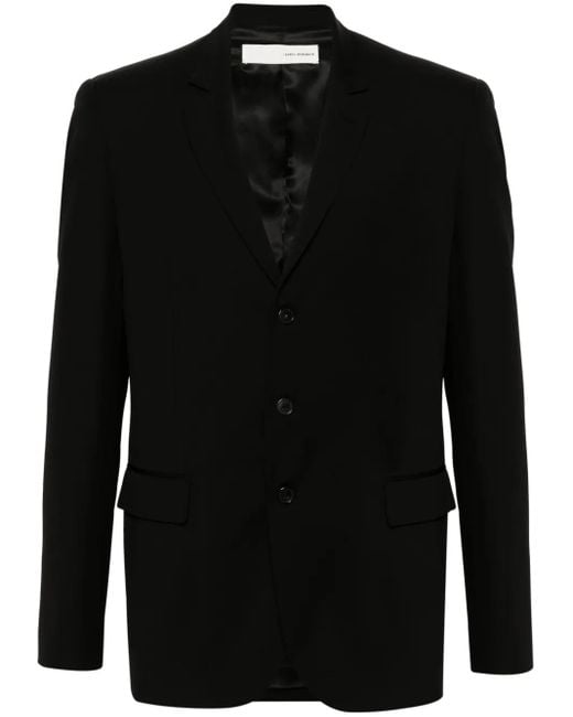Isabel Benenato Black Single-Breasted Wool Blazer for men