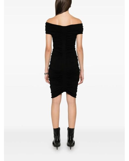 Alexander Wang Black Off-Shoulder Mini Dress