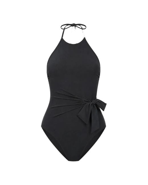 Gottex Black Luna Bow-Detail Swimsuit