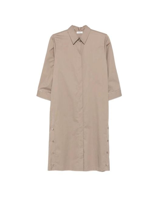 Peserico Button-Down Blousejurk in het Natural