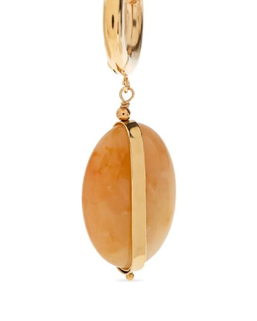 Isabel Marant Metallic Stone-Embellished Drop Earrings