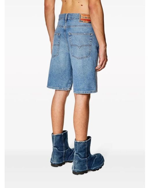 DIESEL Blue Denim Shorts for men