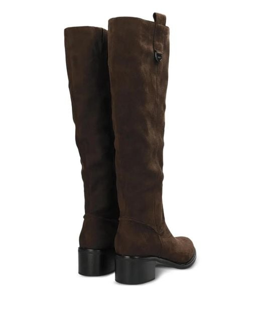 Mexx Brown Zip Block Heel Boots