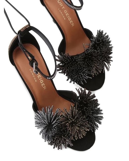 Sandali Pom Pom 90Mm di Kurt Geiger in Black