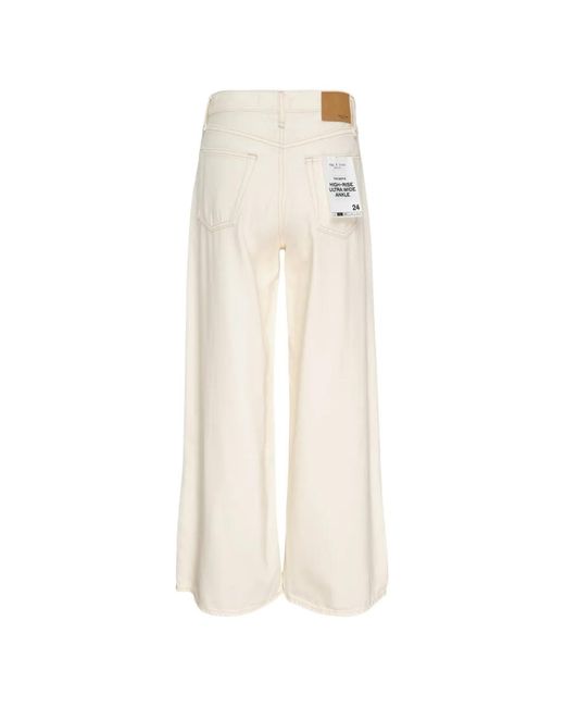 Rag & Bone White Sofie Wide-Leg Jeans