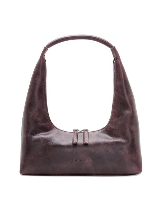 MARGE SHERWOOD Purple Leather Tote Bag