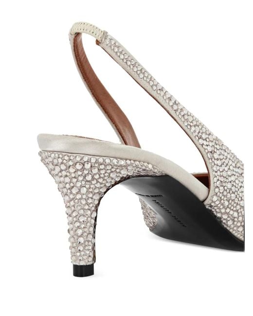Philipp Plein White 55M Mix Strass Pumps