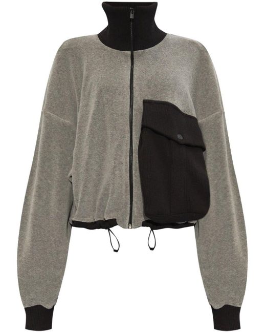The Mannei Gray Saumur Zip-up Sweatshirt