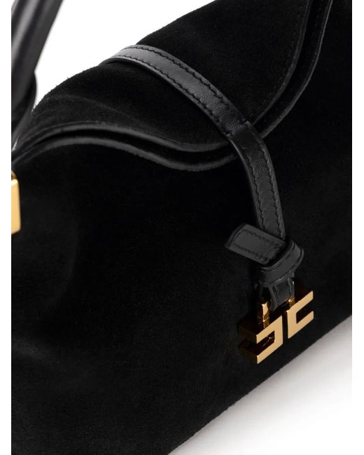 Elisabetta Franchi Black Medium Boulevard Tote Bag