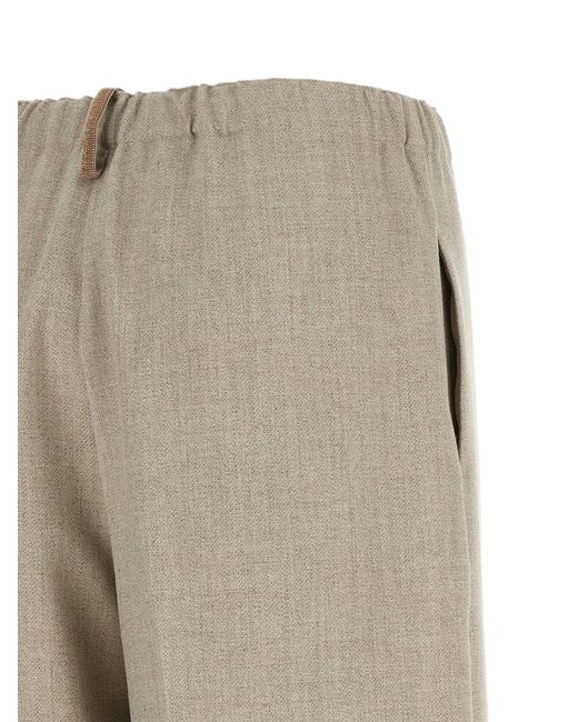 Fabiana Filippi Natural Trevi Pressed-Crease Trousers
