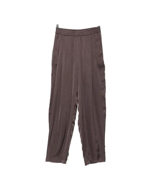 ANDAMANE Brown Renee Elasticated-Waistband Trousers