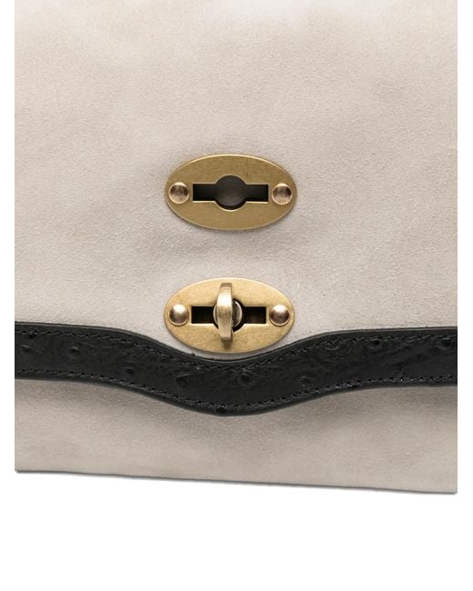 Zanellato Black Petit Sac À Bandoulière Postina À Anse Sur Le Dessus