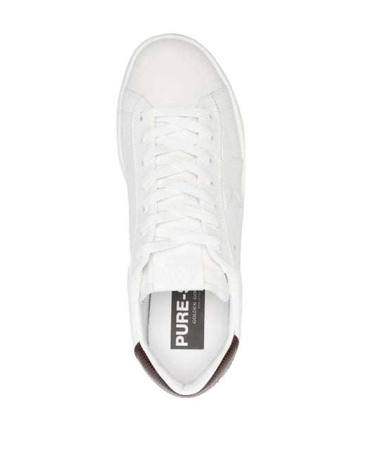 Golden Goose Deluxe Brand White Purestar Leather Sneakers for men