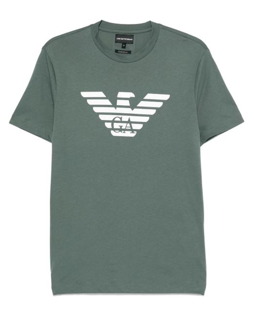 メンズ Emporio Armani ロゴ Tシャツ Green