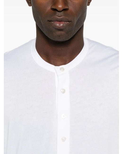 Maglione Con Scollo Henley di Tom Ford in White da Uomo