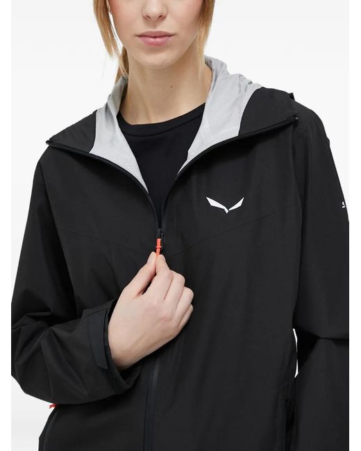 Salewa Black Hooded Zip Jacket