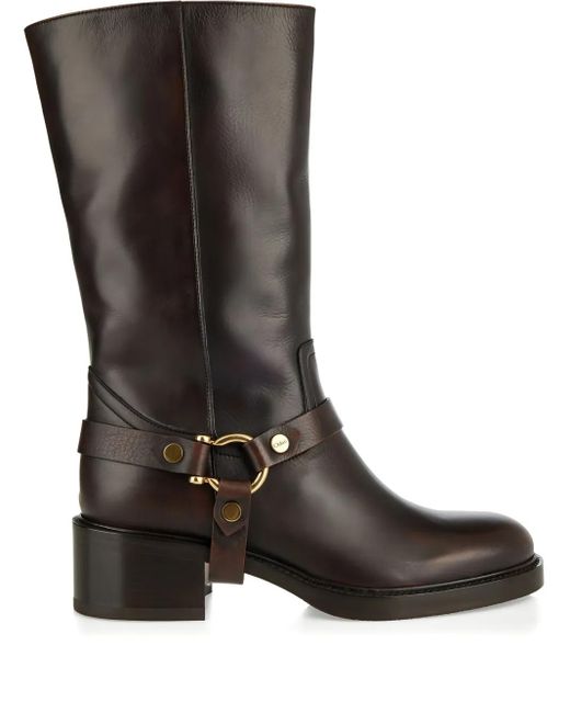 Stivali Biker di Chloé in Marrone Lyst