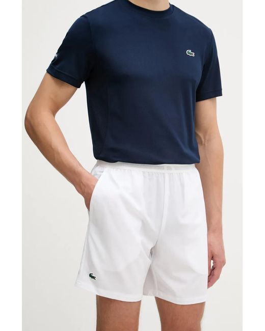 Lacoste Blue Logo-Patch Tennis Shorts for men
