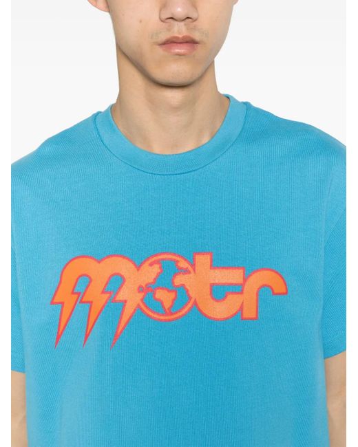 Members of The Rage Blue Logo-print Jersey T-shirt for men