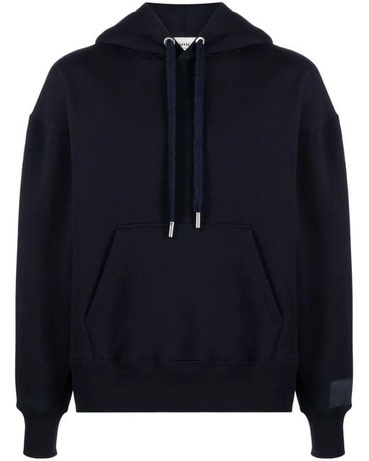 AMI Blue Ami De Coeur Organic Cotton Blend Hoodie