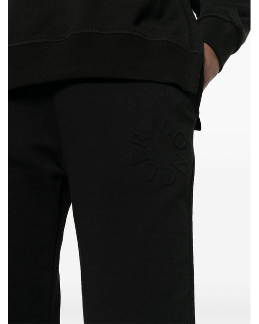 Moncler Black Embossed-Logo Track Pants