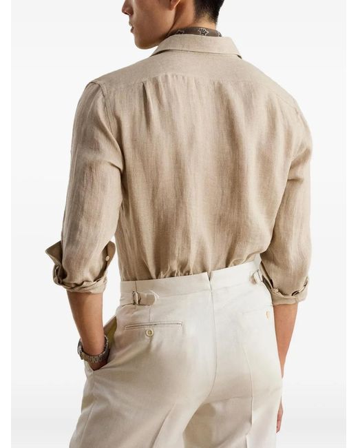 Ralph Lauren Linen Shirt in White for Men | Lyst