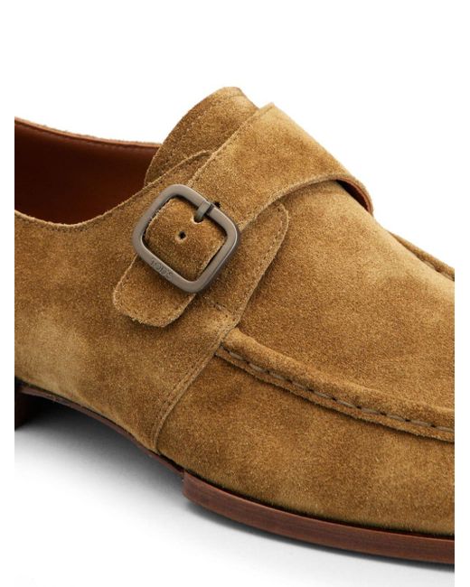 Tod's Brown Suede Monk Shoes for men