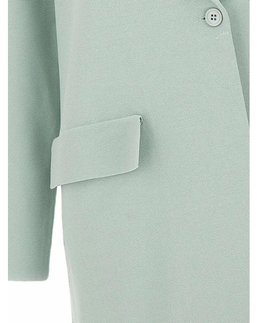 Kangra Green Manteau À Simple Boutonnage Et Coutures Milano