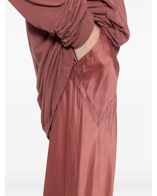 Rick Owens Red Bias Trousers