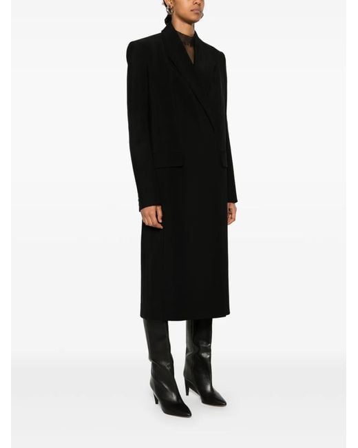Mugler Black Single-Breasted Coat