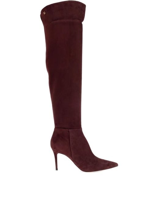 Gianvito Rossi Red Jules Stiefel mit spitzer Kappe 90mm