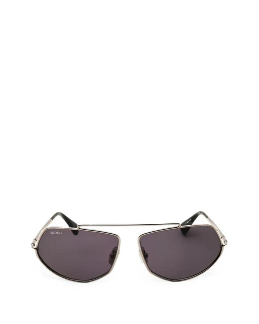 Max Mara Red Assimetric-Frame Sunglasses