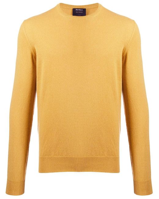 Dell'Oglio Yellow Crew-neck Cashmere Sweater for men