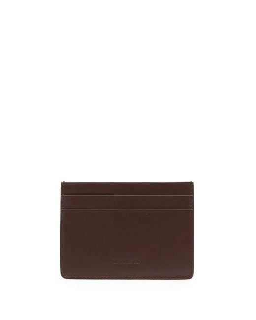 Jil Sander Debossed-logo Leather Cardholder Brown for men