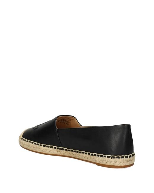 Ralph Lauren Black Logo-Embroidered Espadrilles