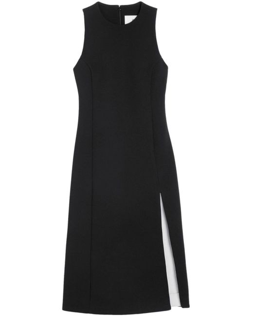 Robe mi-longue à design sans manches AMI en coloris Black