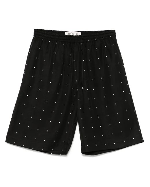 Rohe Black Polka-Dot Shorts for men