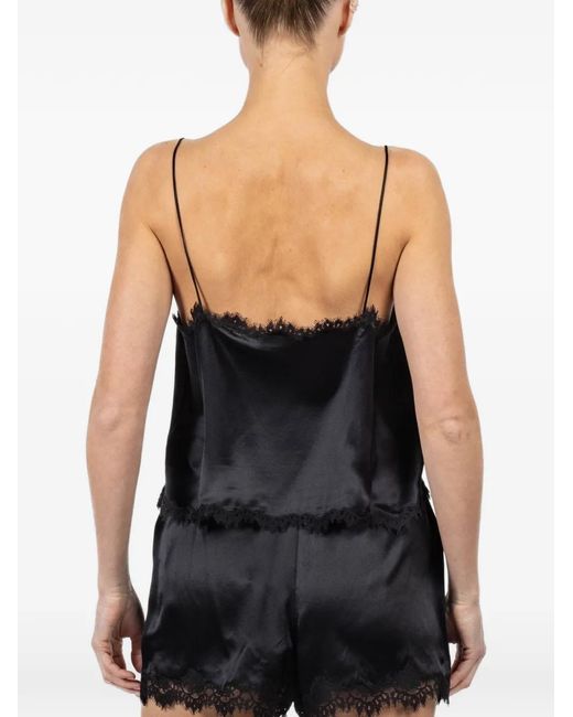 Doen Black Loure Lace Top