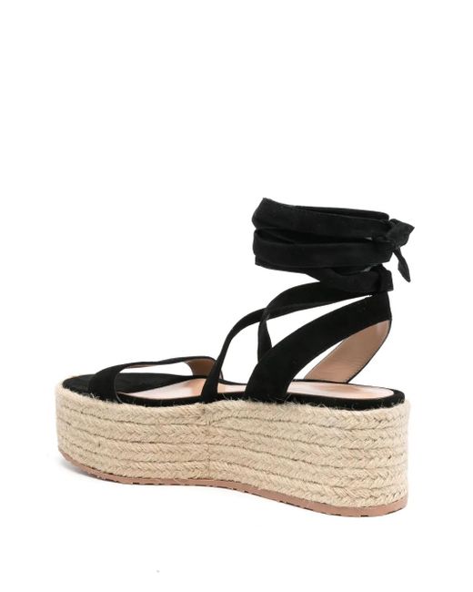 Gianvito Rossi Black 60Mm Suede Espadrilles