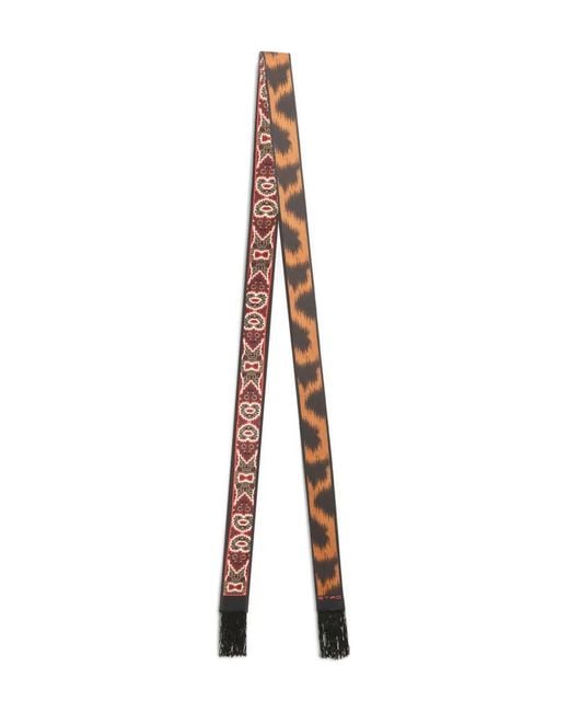 Etro Black Foulard En Soie À Imprimé Graphique