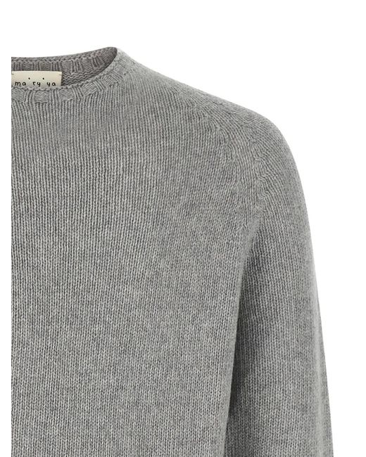 Ma'ry'ya Gray Cuffed Raglan Sweater for men