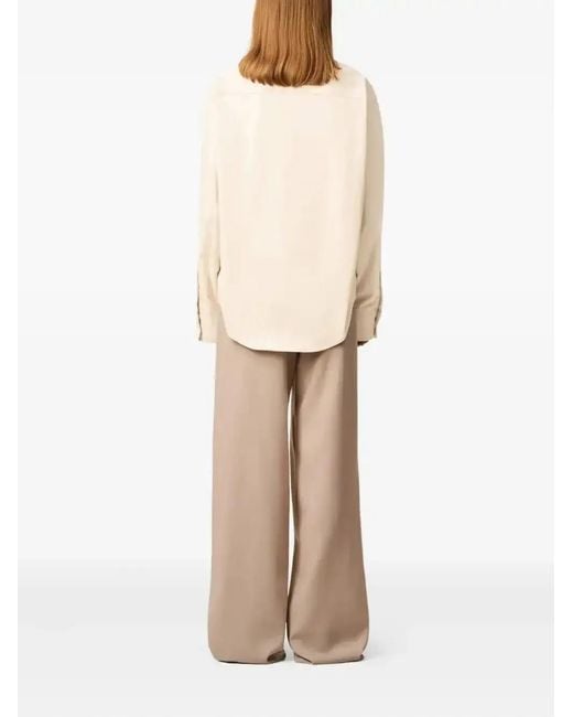 AMI White Ami De Coeur Embossed Cotton Boxy Shirt