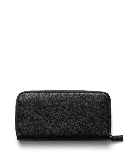 Prada Black Leather Zip-Around Wallet for men