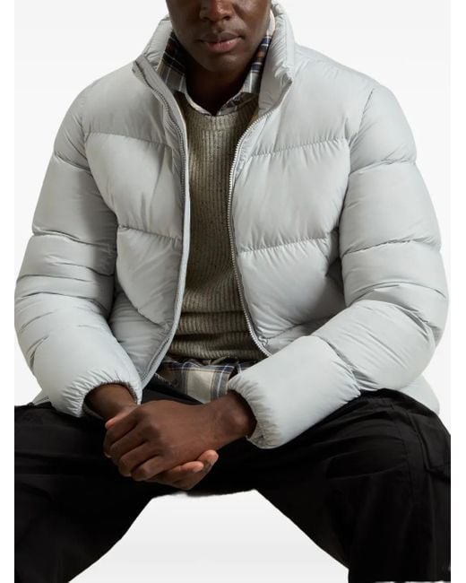 Woolrich Gray Quilted Puffer Jacket for men