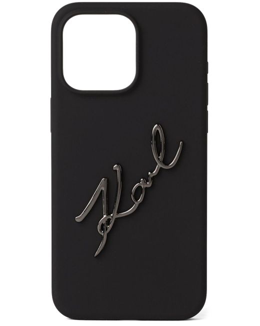 Karl Lagerfeld Black K/signature Iphone 15 Pro Max Case
