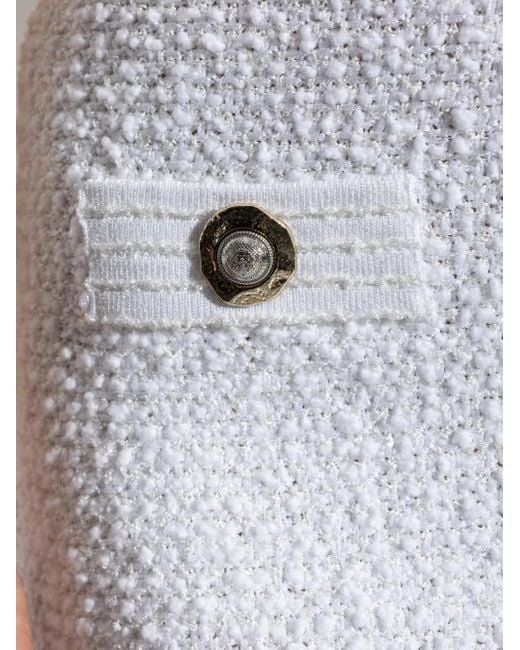 Balmain ツイード ミニスカート White