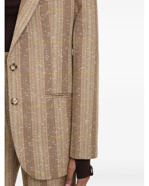 Giacca Sartoriale A Quadri di Victoria Beckham in Brown