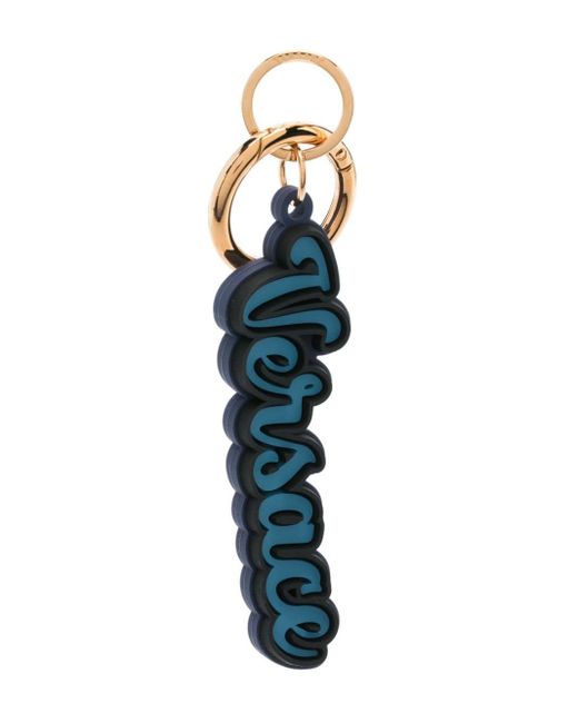 Porte-clés à pendentif logo Versace pour homme en coloris Bleu | Lyst
